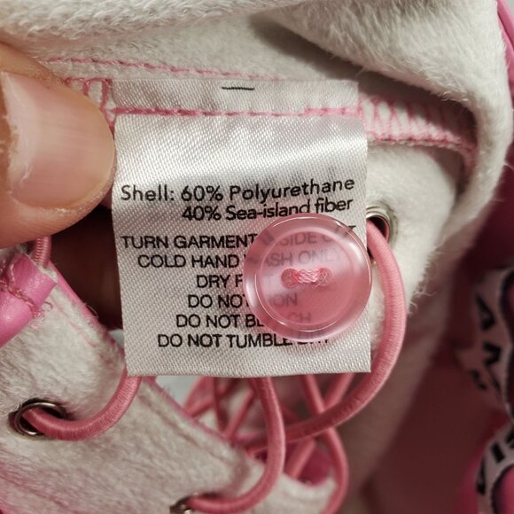 I AM GIA Xenia Pant Women Size Medium Lace Up Low Waist Faux Leather Baby Pink - Picture 7 of 14